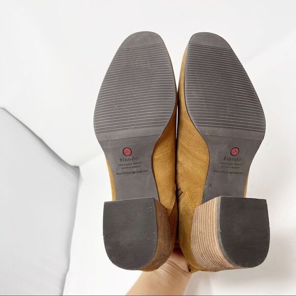 Blondo Round Toe Zip Block Heeled Booties Size 10 Waterproof - Picture 6 of 6